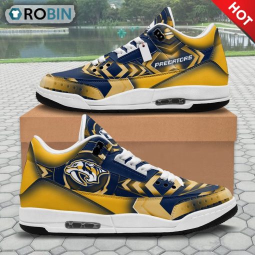 Nashville Predators Custom Jordan 3 Sneakers