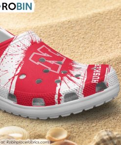 Nebraska Cornhuskers Ink Splash Crocs Shoes, Cornhuskers Unique Gifts