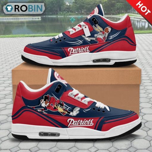 New England Patriots Bugs Bunny Jordan 3 Sneakers