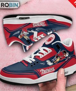 New England Patriots Bugs Bunny Jordan 3 Sneakers