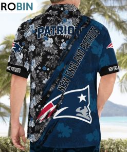 New England Patriots Mickey Mouse Floral Short Sleeve Hawaii Shirt, New England Patriots Gifts for Fans