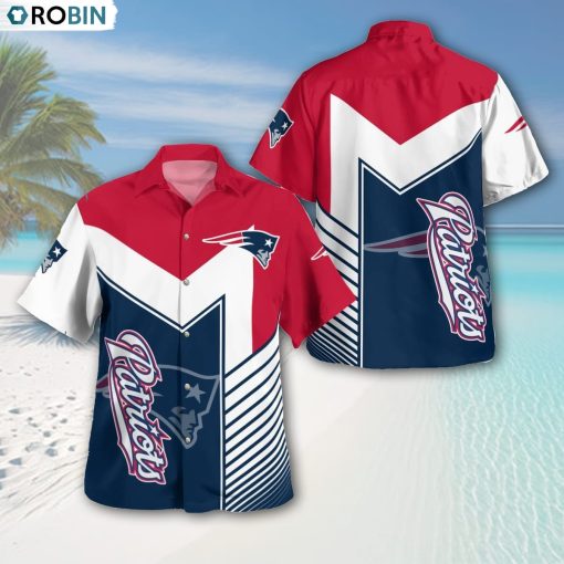 New England Patriots Standard AOP Button Shirt, New England Patriots Clothing