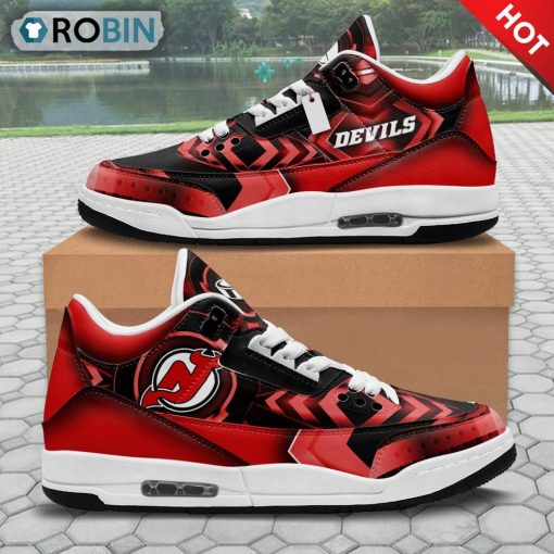 New Jersey Devils Custom Jordan 3 Sneakers