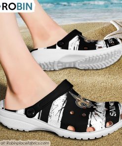 New Orleans Saints Ink Splash Crocs Shoes, New Orleans Saints Fan Gears