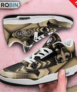 New Orleans Saints Custom Jordan 3 Sneakers
