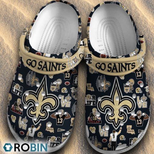 New Orleans Saints NFL Classic Crocs Shoes
