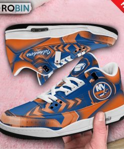 New York Islanders Logo Design Jordan 3 Sneakers