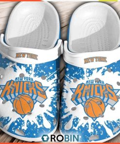 New York Knicks Basketball Club Shoes Comfortable Crocband Clogs For Men Women, Knicks Merch