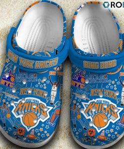 New York Knicks Basketball team NBA Team Pattern Printed Crocs, Knicks Unique Gifts