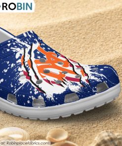 New York Mets American Flag Pattern Printed Crocs Shoes, New York Mets Team Gifts New York Mets American Flag Pattern Printed Crocs Shoes, New York Mets Team Gifts