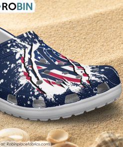 New York Yankees American Flag Pattern Printed Crocs Shoes, New York Yankees Shoes