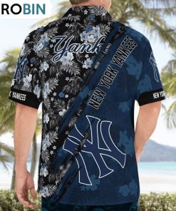 New York Yankees Mickey Mouse Floral Short Sleeve Hawaii Shirt, New York Yankees Team Gifts