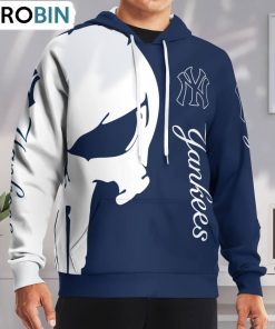 New York Yankees Punisher Skull Hoodie and Zip Hoodie, New York Yankees Merch
