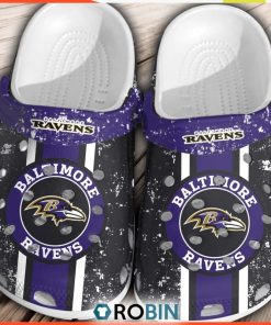 NFL Baltimore Ravens Football 3D Printed Classic Crocs, Custom NFL Crocs
