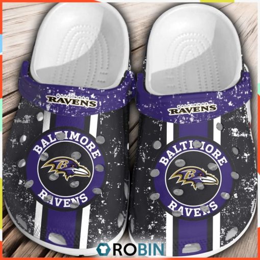 NFL Baltimore Ravens Football 3D Printed Classic Crocs, Custom NFL Crocs