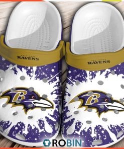 NFL Baltimore Ravens Football Crocs Comfortable Shoes For Men Women