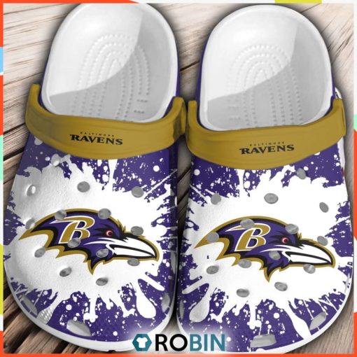 NFL Baltimore Ravens Football Crocs Comfortable Shoes For Men Women