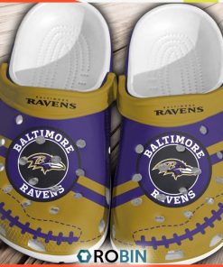 NFL Baltimore Ravens Football Crocs Comfortable Shoes Gift For Men Women