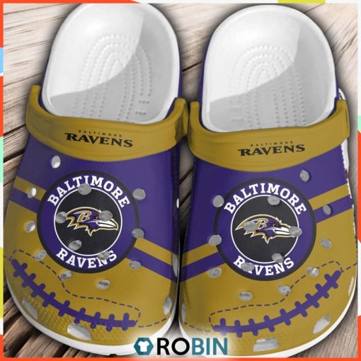 NFL Baltimore Ravens Football Crocs Comfortable Shoes Gift For Men Women