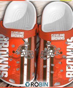NFL Cleveland Browns Football Comfortable Crocs Shoes For Men Women