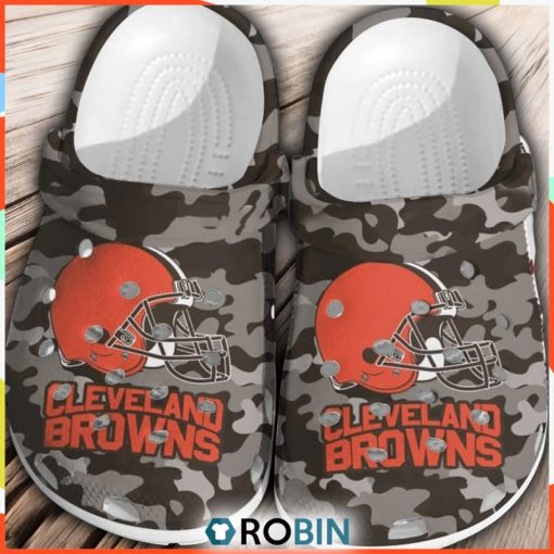 NFL Cleveland Browns Football Comfortable Shoes Crocs For Men Women