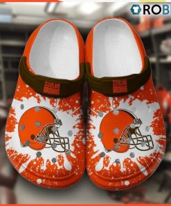 NFL Cleveland Browns Football Crocs Comfortable Shoes For Men Women