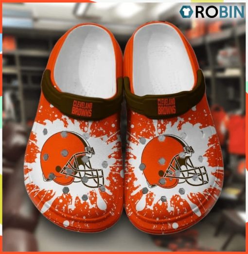 NFL Cleveland Browns Football Crocs Comfortable Shoes For Men Women
