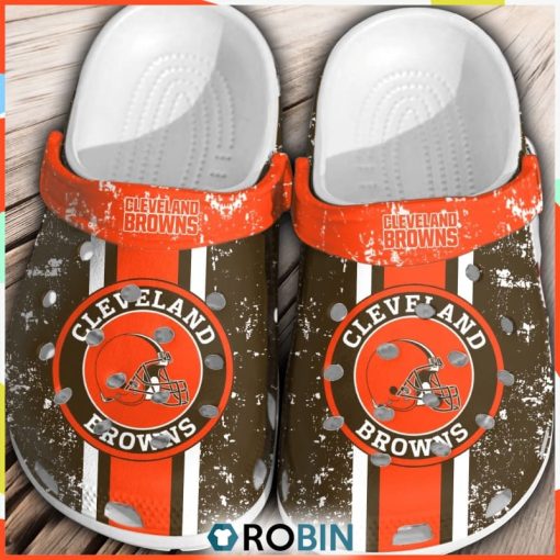 NFL Cleveland Browns Football Shoes Comfortable Crocs For Men Women