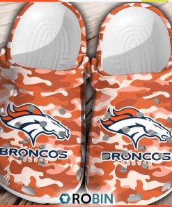 NFL Denver Broncos Football Comfortable Crocs Shoes Classic For Men Women