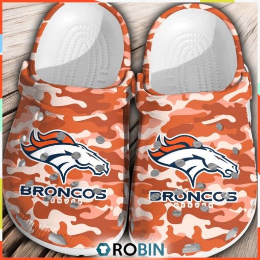 NFL Denver Broncos Football Comfortable Crocs Shoes Classic For Men Women