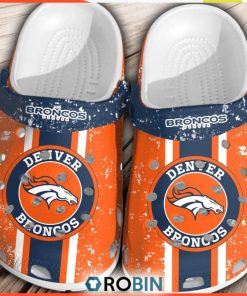 NFL Denver Broncos Football Shoes Comfortable Classic Crocs For Men Women