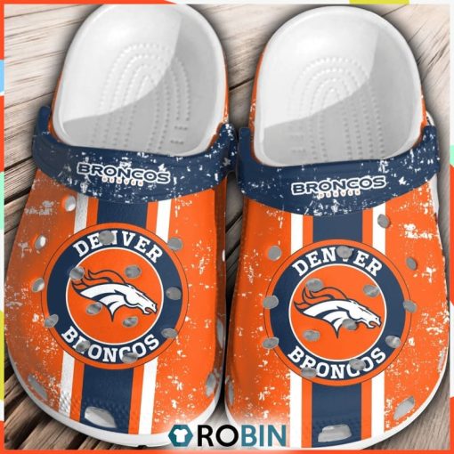 NFL Denver Broncos Football Shoes Comfortable Classic Crocs For Men Women