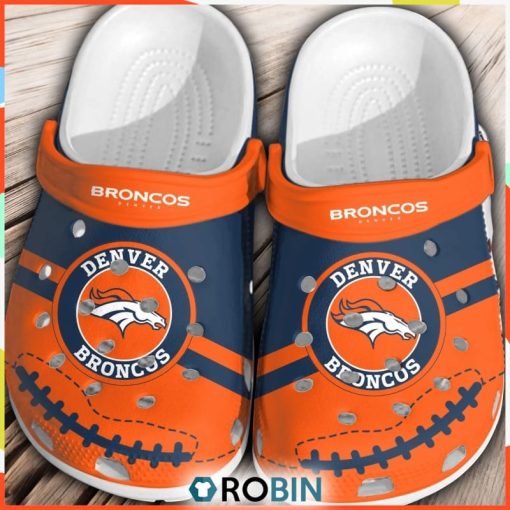 NFL Denver Broncos Football Shoes Comfortable Crocs Classic For Men Women