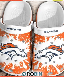 NFL Denver Broncos Football Shoes Comfortable Crocs For Men Women