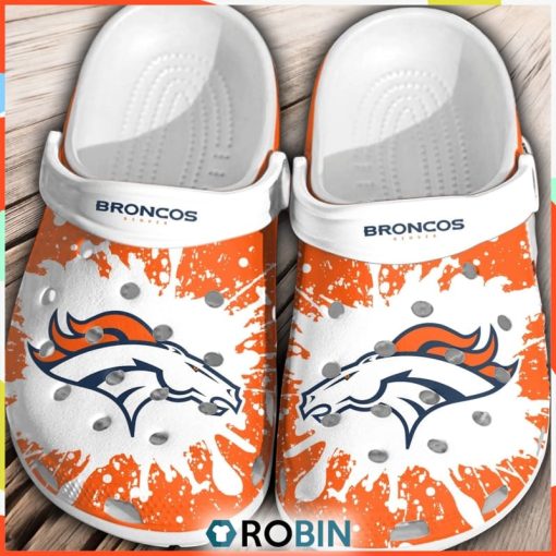 NFL Denver Broncos Football Shoes Comfortable Crocs For Men Women