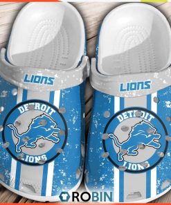 NFL Detroit Lions Football Comfortable Shoes Classic Crocs For Men Women