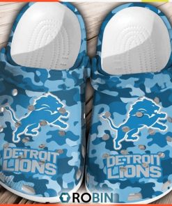 NFL Detroit Lions Football Crocs Comfortable Shoes For Men Women
