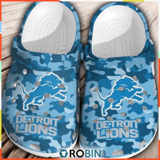 NFL Detroit Lions Football Crocs Comfortable Shoes For Men Women