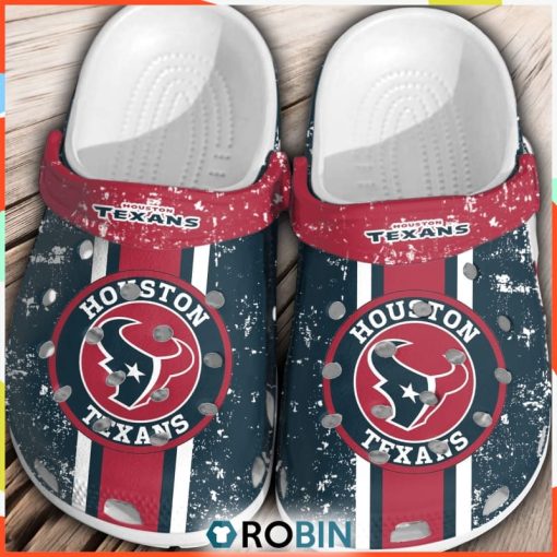 NFL Houston Texans Football Crocs Shoes Comfortable For Men Women