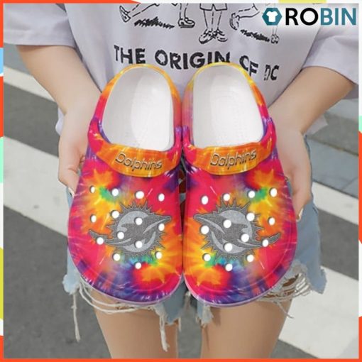 Nfl Miami Dolphins Classic Crocs, Custom Dolphins Team Crocs