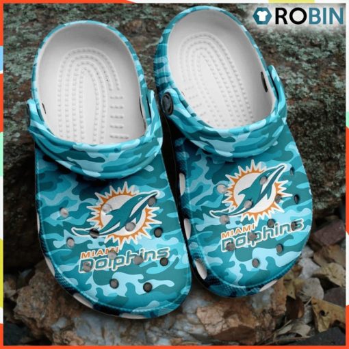 NFL Miami Dolphins Football 3D Printed Classic Crocs Shoes