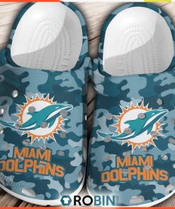 NFL Miami Dolphins Football Team Custom Classic Crocs, NFL Team Gifts