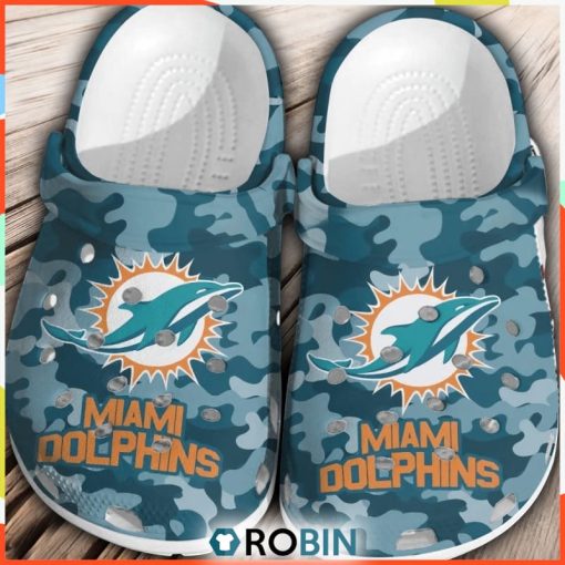 NFL Miami Dolphins Football Team Custom Classic Crocs, NFL Team Gifts