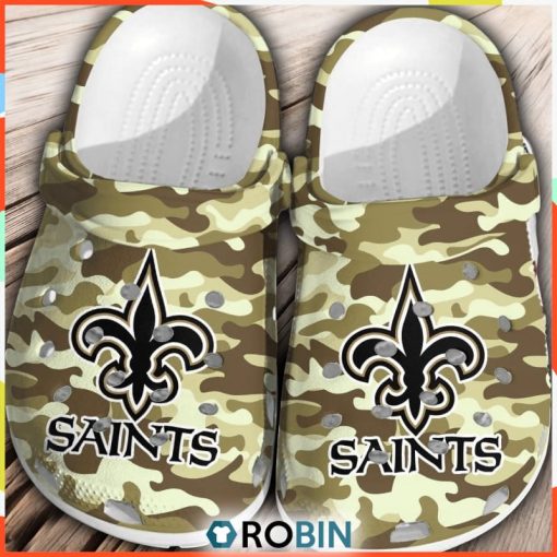 NFL New Orleans Saints Football Crocs Shoes Comfortable For Men Women