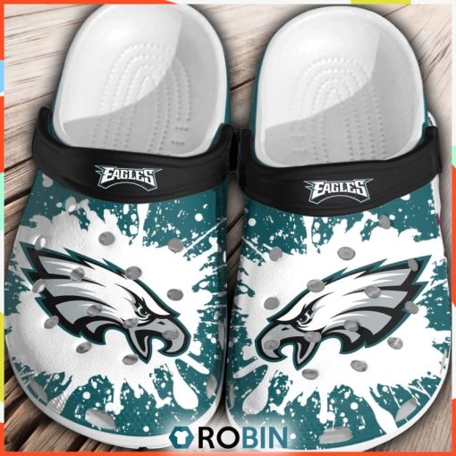 NFL Philadelphia Eagles Football 3D Classic Crocs, Custom NFL Crocs