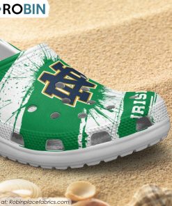 Notre Dame Fighting Irish Ink Splash Crocs Shoes, Fighting Irish Gear