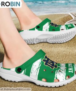 Notre Dame Fighting Irish Ink Splash Crocs Shoes, Fighting Irish Gear