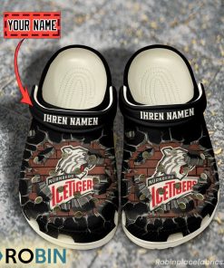 Nurnberg Ice Tigers Break Cracked Hole Design Crocs Shoes