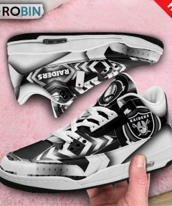 Oakland Raiders Jordan 3 Sneakers Oakland Raiders Jordan 3 Sneakers