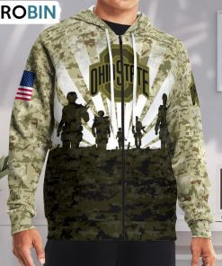 Ohio State Buckeyes Camouflage Pattern Hoodie and Zip Hoodie, Ohio State Buckeyes Fan Shirt